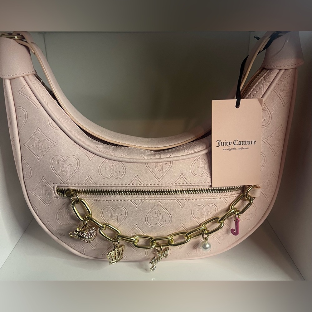 Juicy Couture Light Pink Embossed Shoulder Bag